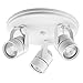 Lithonia Lighting LTKMSBK MR16GU10 3R MW M4 Adjustable Decorative Lamp Mesh Track Kit, 480 Lumens, 120 Volts, 50 Watts, Dry Listed, Matte White