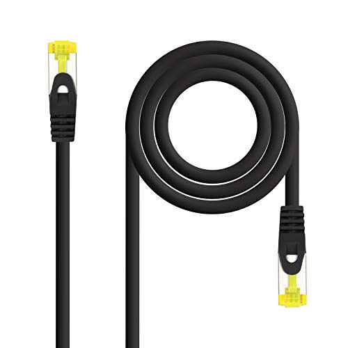 Monkey Ladder Ethernet Cable RJ45 LSZH Cat.6A SFTP AWG26, 100% Copper, Allogen-Free, Black, 2.0 m Patch Cord