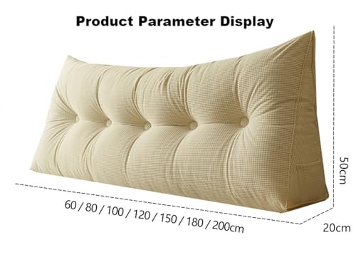 Coussin de lecture triangulaire pour lit et moments repos
