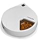 Cat Mate C500 5-Napf-Futterautomat mit Digitalem Timer – Für Katzen und Kleine Hunde, Nass- oder Trockenfutter, Inklusive Zwei Kühlakkus, 5 Mahlzeiten bis zu je 330 g, Weiß