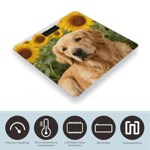 Báscula Digital Golden Retriever Sunflower 400 Lb miniatura 3