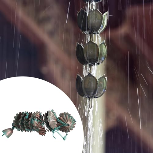 Bac de récupération d'eau de pluie pour terrasse et chaîne de dérivation