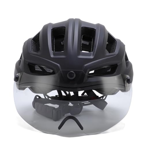 Casco de bicicleta contra impactos con gafas imantadas que soluciona el lagrimeo al rodar 6