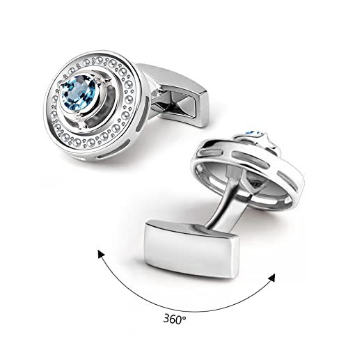 Gemelli Uomo in Cristallo Swarovski Blu Navy