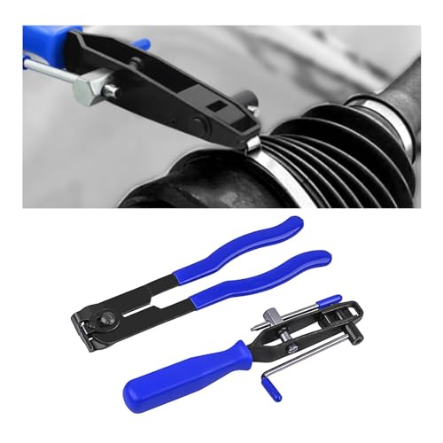 Dickno 2-Piece CV Joint Boot Clamp Pliers Kit - Universal Ear CV Axle Boot Clamp Pliers for Vehicle Repair (Blue)
