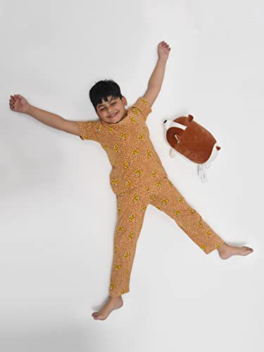 Image of Boys & Girls Premium Cotton Full Sleeves Print T-Shirt & Pyjama Set | Kids Clothing Set | Loungewear | Nightwear
