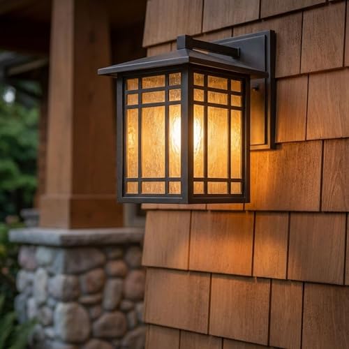 Image of Quoizel Hillcrest 10 inch Outdoor Wall Lantern, Imperial Bronze | White Linen Textured Glass, Mission Style, ETL Wet Rated