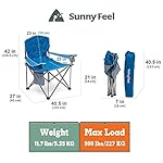Sunnyfeel Xxl Camping Chair Heavy Duty Oversized Folding Camping Chair Seat Width 69cm Seat Depth 58cm
