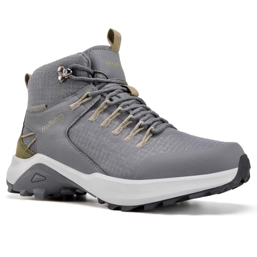 Image of Mens Waterproof Hiking Boots Outdoor Lightweight Work Ankle Boots All-Terrain Trekking Hiking Shoes US 7.5-12