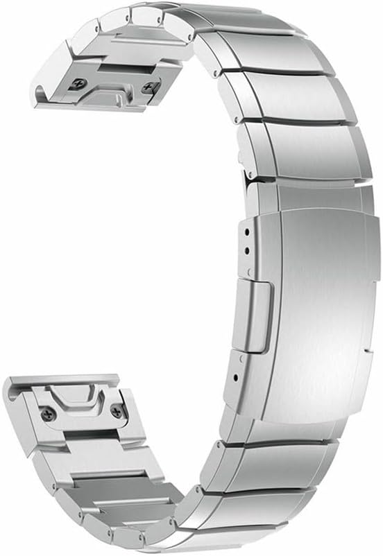 Generic Compatible with Garmin Fenix 5S (20mm (Color: Silver Metal Watch Band Strap Case