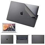 VFENG Premium 6 in 1 Gray Fulll Size 3M Decals Skins Covers for MacBook Pro 16.1 Inch 16' Touch Bar (Apple Model: A2141) with 2 Pack Screen Protector