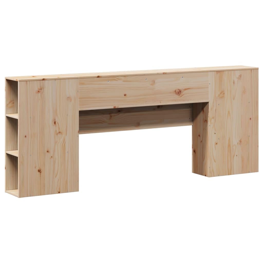 vidaXL Kopfteil, Bettkopfteil mit Stauraum, Freistehend Betthaupt für Holzbett Doppelbett, Holzkopfteil Bettzubehör Schlafzimmer, 180cm Massivholz Kiefer