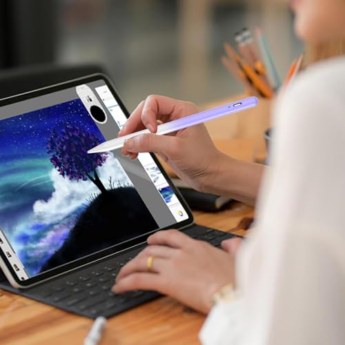 Image of Stylus Pen for Android Tablet,Tablet Pencil for iOS /Android,Stylus Pen for iPhone /Samsung /XiaoMi /Huawei /Vivo /Lenovo and Other Android Smartphones and Tablets-Gradient Purple