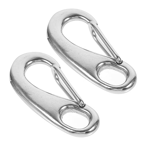 NAMOARLY Egg Shape Shackles 2pcs Stainless Steel Buckles for Wire Rope Pet Chain