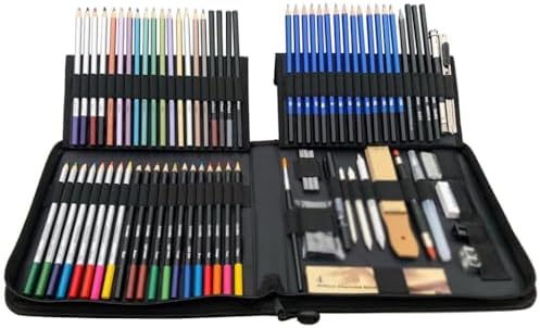 83 Pieces Of Sketch Colored Pencil Set Professional Art Drawing Stationery image 4