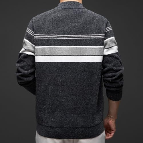 Pull à rayures homme zippé idéal pour vos sorties de week-end décontracté