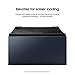 SAMSUNG 27-Inch Bespoke Front Load Washer Dryer Pedestal Stand w/ Pull Out Laundry Storage Drawer, WE502ND, Brushed Navy