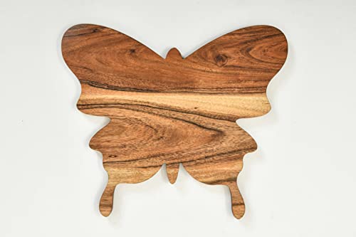 Tabla de cortar de madera Acacia con mango curvo miniatura 1