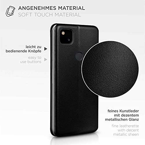 Housse cuir Google Pixel 5 étui noir ultra fin finition premium
