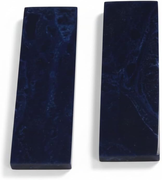 Mixed Colorful Resin Knife Handle Scales 2pcs Epoxy Resin Knife Handle Blanks for DIY Knife Making, Custom Craft Handles, Durable Decorative Grip Material (BLUE)