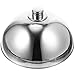 UPKOCH Food Serving Cover-Stainless Steel-Dish Dust Food Plate Cover, Food Dome Lid for Home Restaurant (12.5inch, Silver Bead)