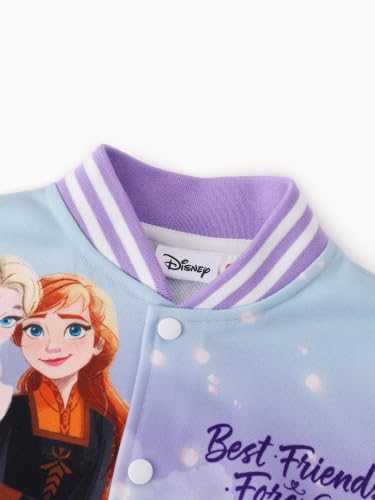 Image of Disney Girl & Boy Varsity Bomber Jacket Fall Sweatshirt Toddler to Big Kid | Officially Licensed Jacket with Mickey, Minnie, Spider-Man, Gwen, Toy Story, Cars, Frozen, Princess, Stitch, Zootopia Designs