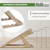 TRUTZHOLM Robuste Hunderampe aus Kiefernholz 104x35 cm höhenverstellbar 46/52/56 cm 35 kg Tragkraft weiche Lauffläche aus Filz Hundetreppe Hundeleiter Katzentreppe Haustierrampe Aufstiegshilfe