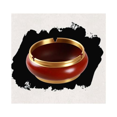 WOTZOV Cenicero de latón con Forma de cenicero para Cigarrillos, Personalidad Creativa, Moderno para el hogar, Sala de Estar, Gran tamaño, Suministros Chinos para ofic,B Talla única