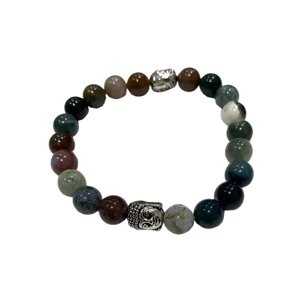VIE Chakra Buddha Bracelet, Indian Agate