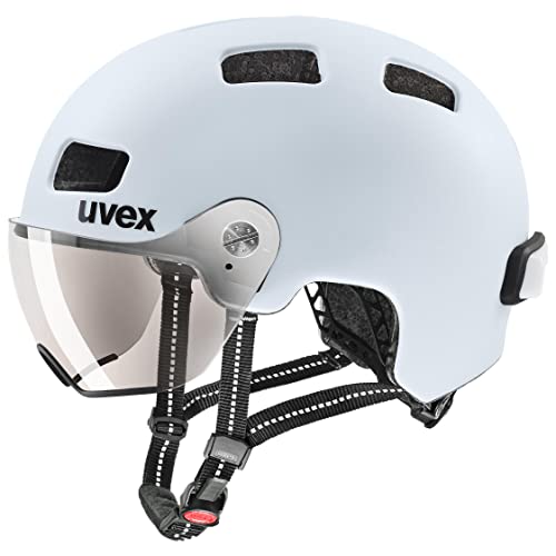 uvex rush visor - leichter City-Helm für Damen und Herren - mit Visier -...
