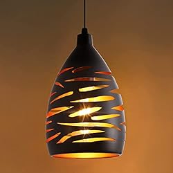 Lámparas Araña Modernas Baratas AUA Lámpara Colgante de Techo Vintage, Industrial Luz de Techo E27, Lámpara de araña de jaula de metal hueca, 1.2M Retro Lámpara Colgante para Dormitorio Restaurante Cafetería Cocina