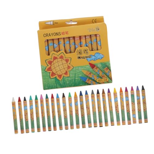 Veemoon 48Pcs Assorted Color Crayon for Creative Doodling and Drawing Comfortable Grip for Home School and Art Projects present