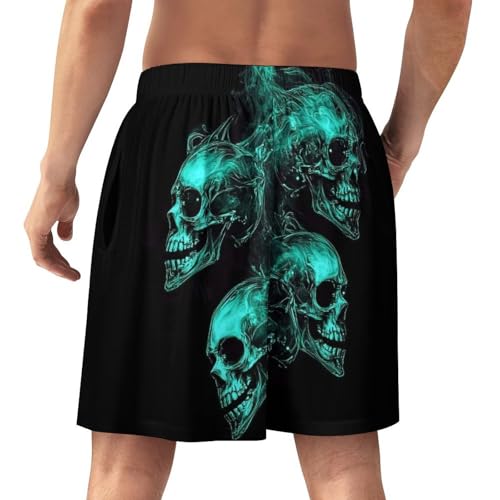 Soft Comfy Pajama Shorts for Men, Breathable Lightweight Sleep Wear Shorts Elastic Waistband Lounge Bottoms3