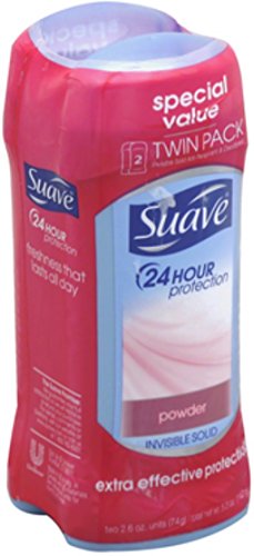 Suave Powder Invisible Solid Anti Perspirant And Deodorant Twin Pack Net Wt. 5.2 Oz/6Pack #TOP27
