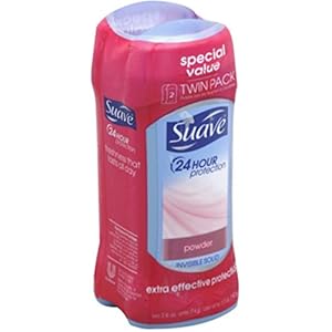 Suave 24 Hour Protection Anti-Perspirant Deodorant Invisible Solid Powder Twin Pack 5.20 oz