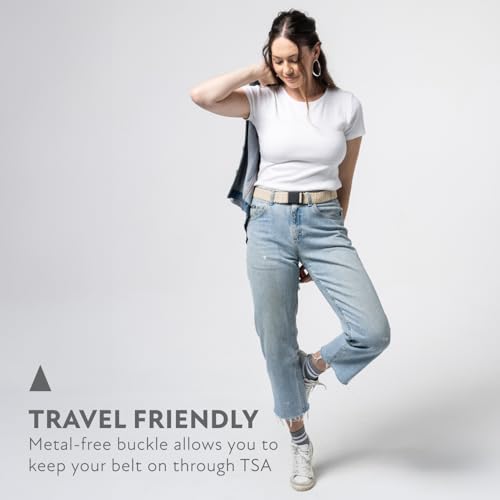 Image of Arcade Belts Futureweave Braided Woven Stretch Belt | For Men and Women, 4 Way Elastic, Metal Free Buckle, Unisex