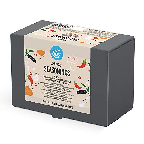 Amazon Brand - Happy Belly - Everyday Seasonings (Garlic,Black Pepper), 8 Count, Pack of 1