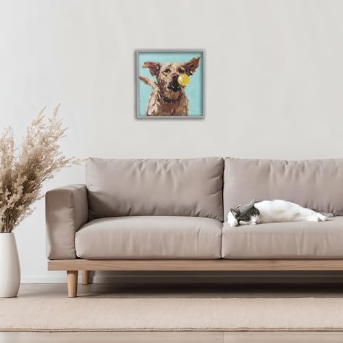 Poster encadré Stupell Industries tableau chien blanc moderne - 3