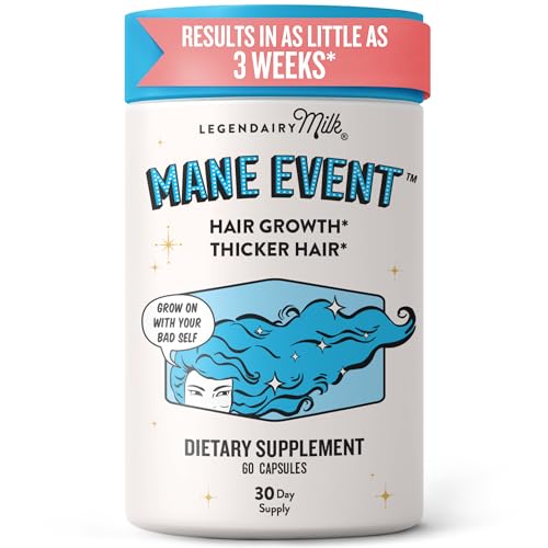 Legendairy Milk Hair Growth Vitamins for Women - Biotin for Hair Growth with Collagen & Lustriva,...