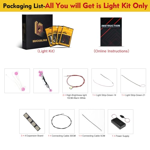Image of BrickBling Light Compatible with Lego Rocking Plants 11506 | Light up Your Botanical Collection (Not Come with Plants Model) (Upgraded Verion Light)