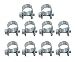 XtremeAmazing AAS 1/4" Fuel Injection Hose Clamps FI4 (Pack of 10) 7/16" - 1/2" Dia