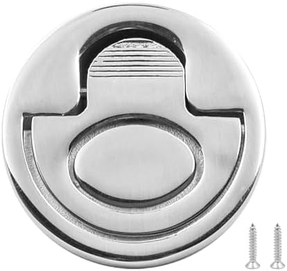 Retracting Pull Handle Spring ZONADAH 2 Inches Round Spring Loaded Flush Lifting Ring Boat Hatch ...