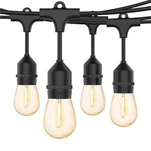 Svater S14 gloeilamp lichtketting buiten,39Meter 38 Stuks LED voor binnen en buiten, elektrisch aangedreven, waterdicht…