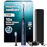 Philips Sonicare 7100 Electric Toothbrush, Sonic Toothbrush with App, 4 Brushing Modes and 3 Intensity Levels, Pressure Alert, EasyStart, SmarTimer, Navy Blue, Model HX7423/01 [New Technology]