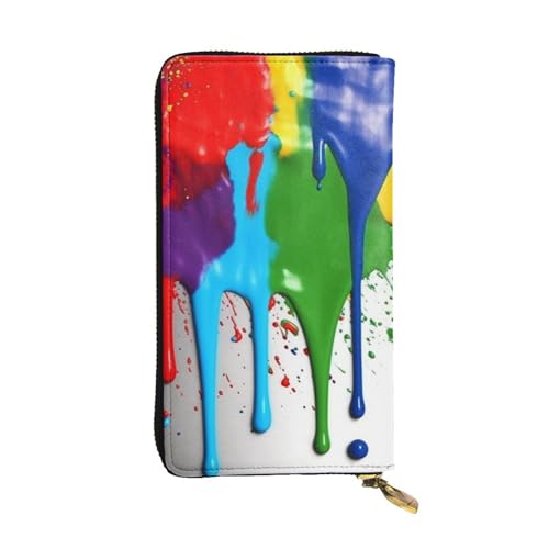 Porte-cartes de crédit en cuir sécurisé grand portefeuille zippé anti-perte pour mobile