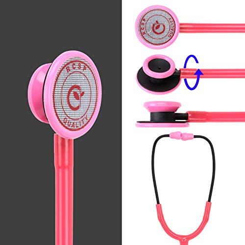 Image of RCSP Deluxe Matt Acoustic Stethoscope for doctors and medical students (PINK)