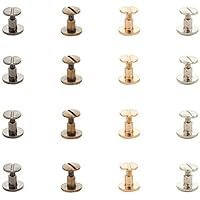 PandaHall 40 Juegos de Remaches de aleación de 4 Colores de Tornillo Dorado con Espiga de Metal para artesanía en Cuero, Remaches para Bolso de Mano, Zapatos de Punk, Rock, Cuero, Manualidades