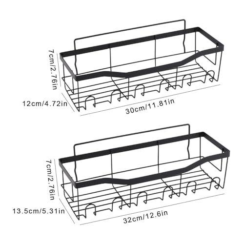 Estantería de pared para baño y cocina sin taladro con soporte de ducha autoadhesivo 3