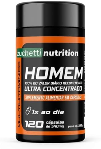 Multivitaminico homem 120 cápsulas polivitaminico Zuchetti nutrit...