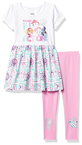 Robe Paw Patrol fille manches courtes avec leggings anti-frottement